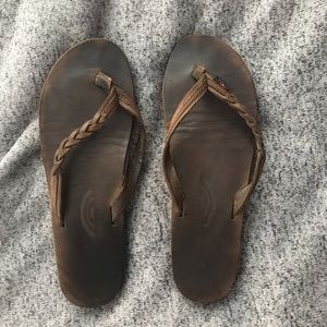 Braided Rainbow Flip Flops